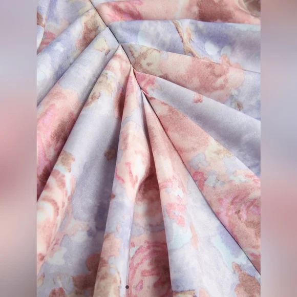 CIDER Illusion Ruched Floral Midi Dress. Size L. NWT - Picture 2 of 10